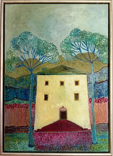 Familiehuis in toscane 1.jpg - Familiehuis in Toscane, olieverf op doek, 50x70cm